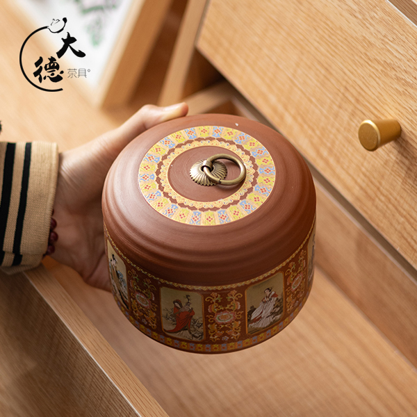 X636-紫砂茶叶罐四大美人