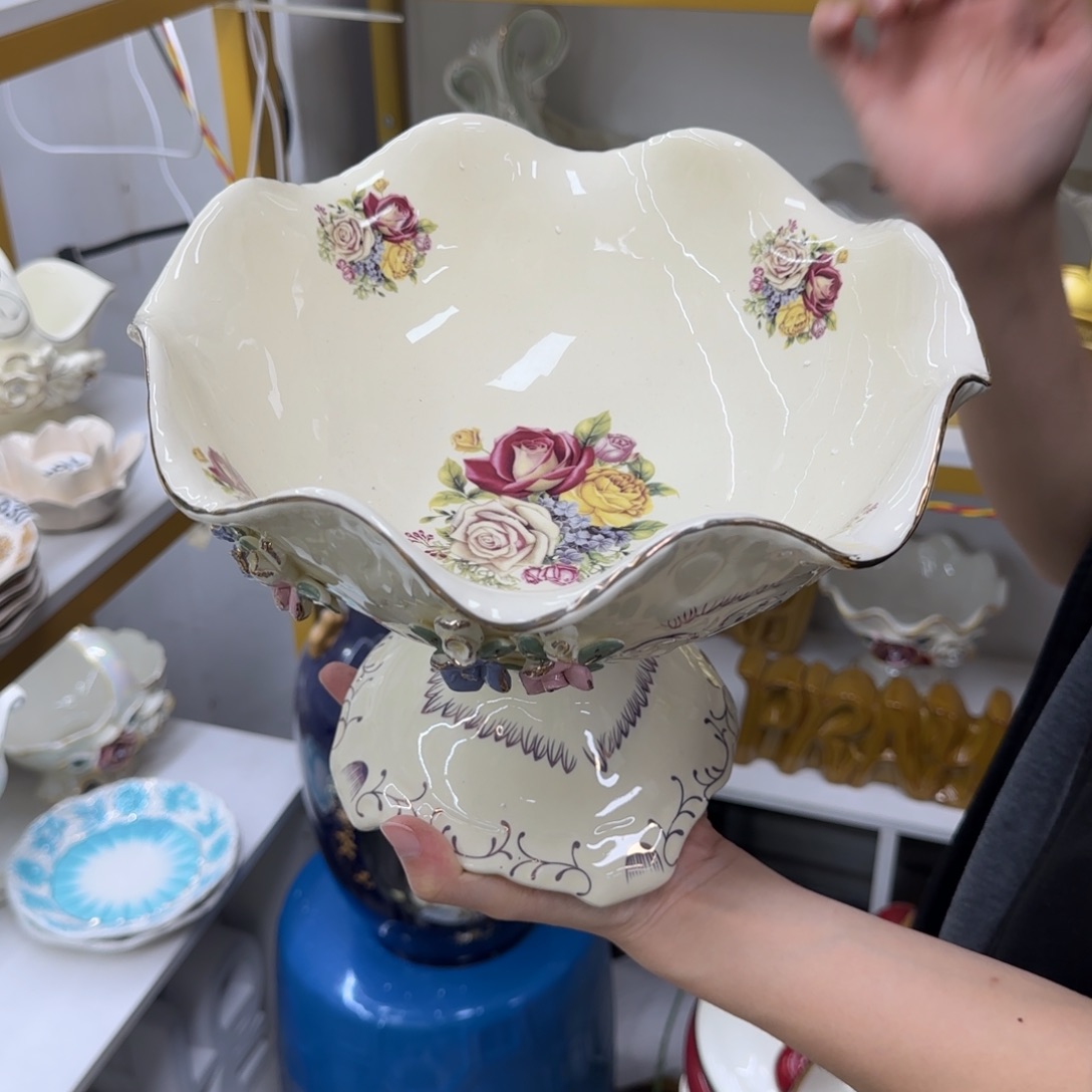 瓷片陶瓷工艺花瓶摆件