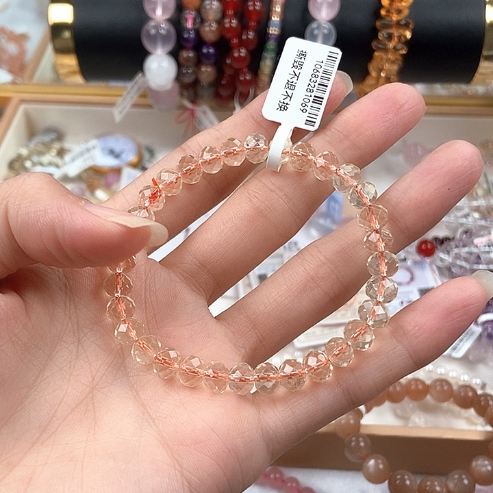 未镶嵌手链黄晶钻切黄水晶