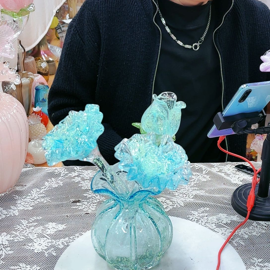 福利啦不退不换琉璃花瓶艺术品