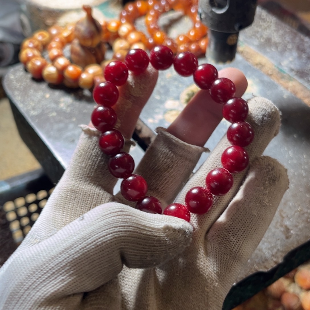 手串/手链松木（琥珀木）1.1红色固化