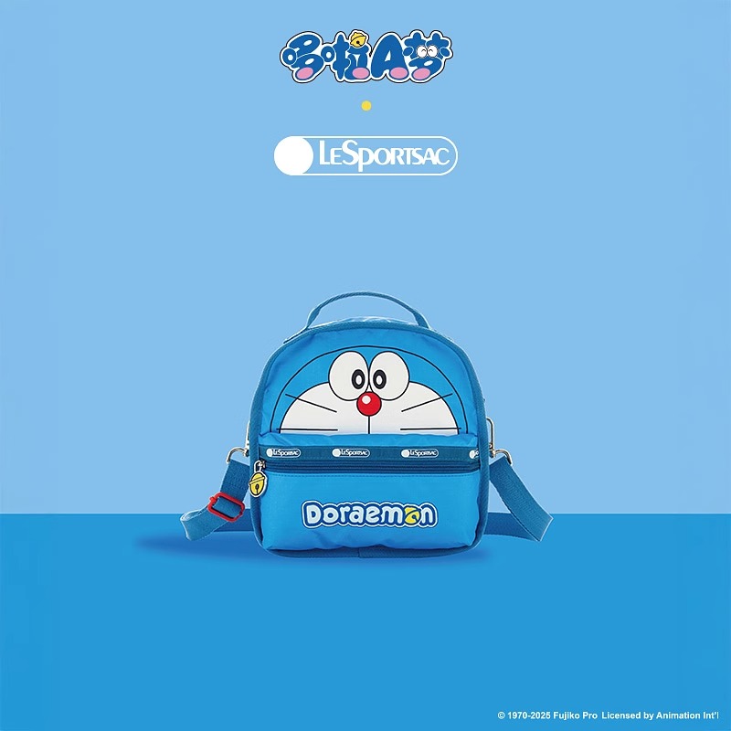 LeSportsac乐播诗携手哆啦A梦的限定设计系列休闲斜挎包小双肩包