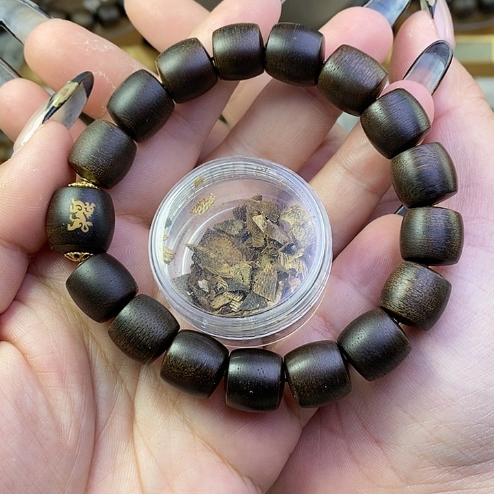 沉香沉香碎屑越南芽庄白棋楠1.2桶珠