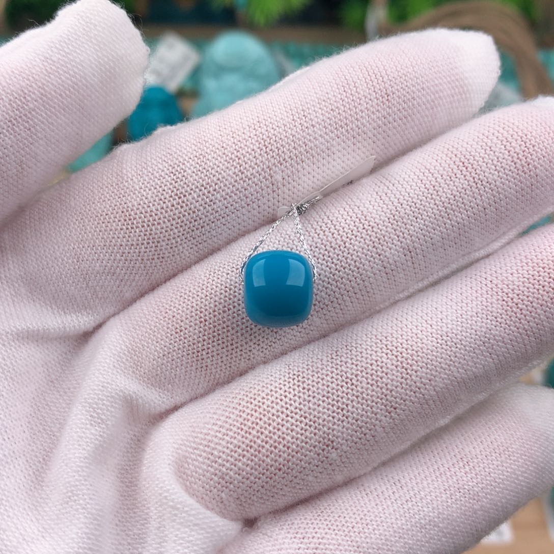 绿松石配饰足金镶嵌卡9.5*8.6