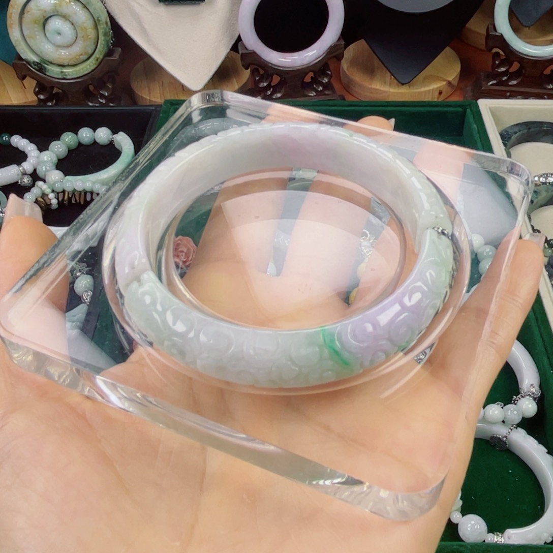 翡翠手镯（开口镯）未镶嵌邂*