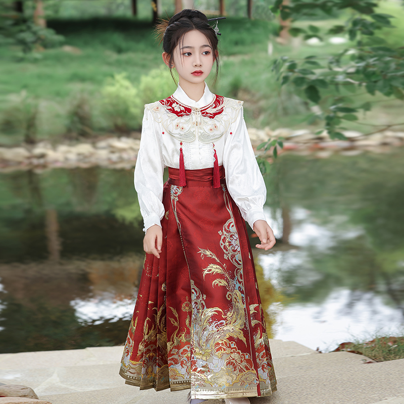 马面裙女童秋冬款2025新款中国风套装秋装儿童汉服套装新中式古风