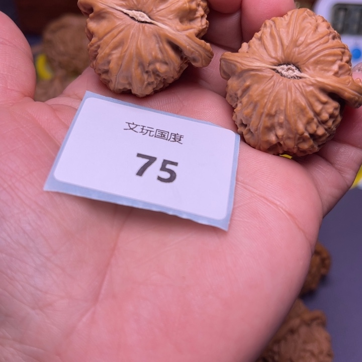 文玩核桃吊坠白狮子37编号75