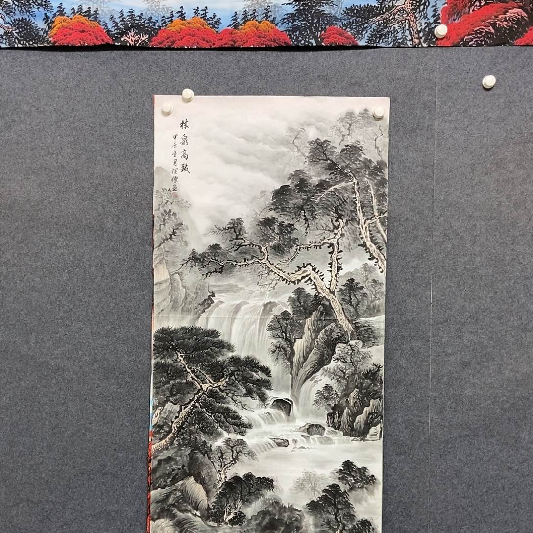 国画四尺山水一副