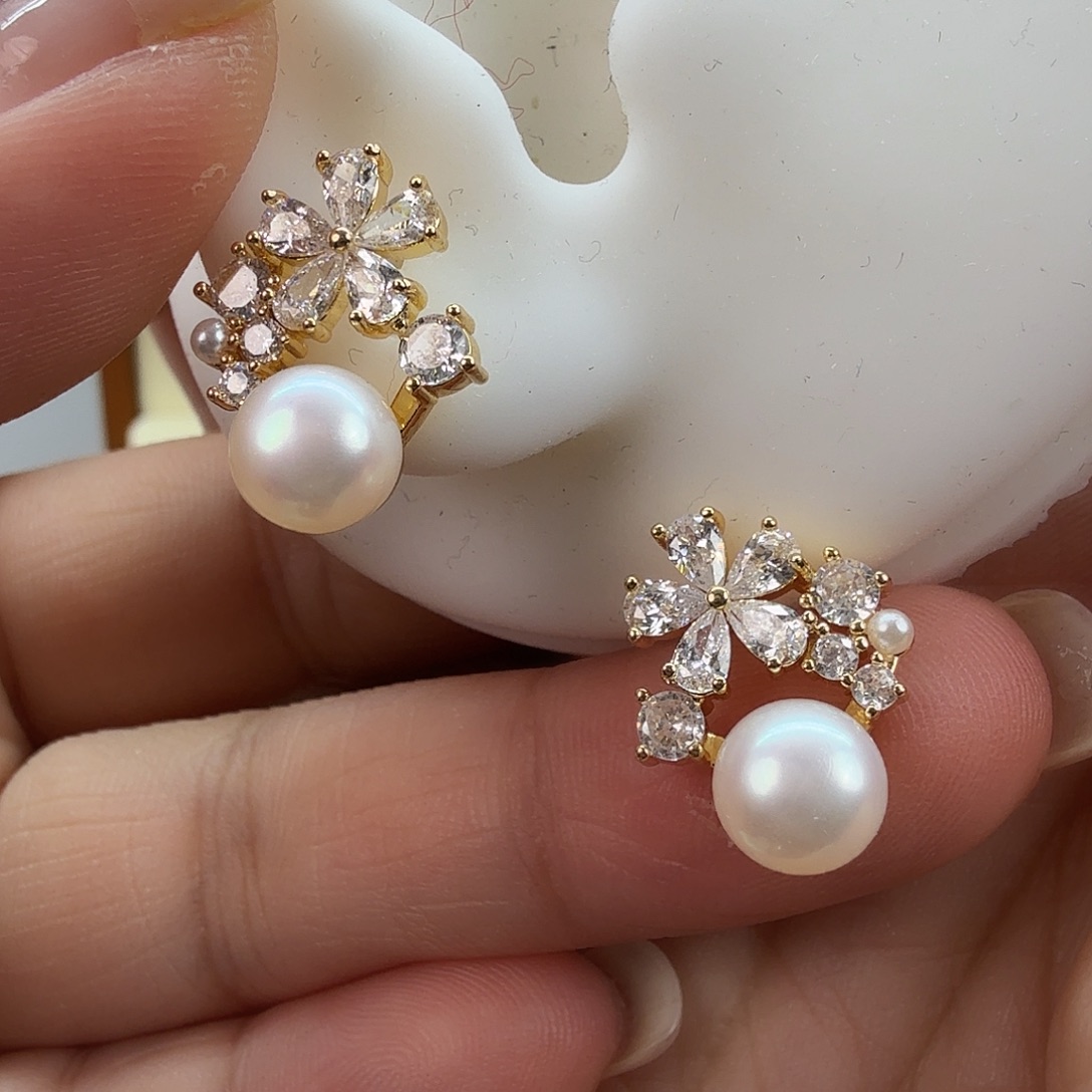 淡水珍珠未镶嵌耳饰