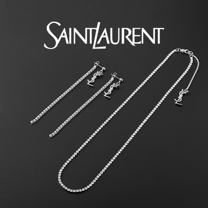 YSL/圣罗兰鎏光系列项链耳钉套装