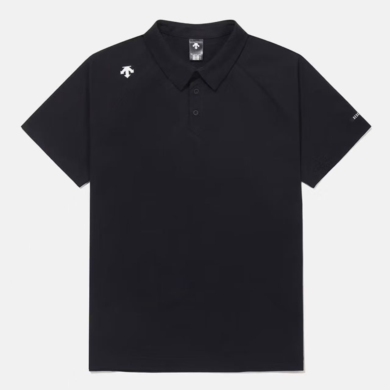 DESCENTE/迪桑特运动休闲插肩袖字母印花控水男女同款短袖Polo衫