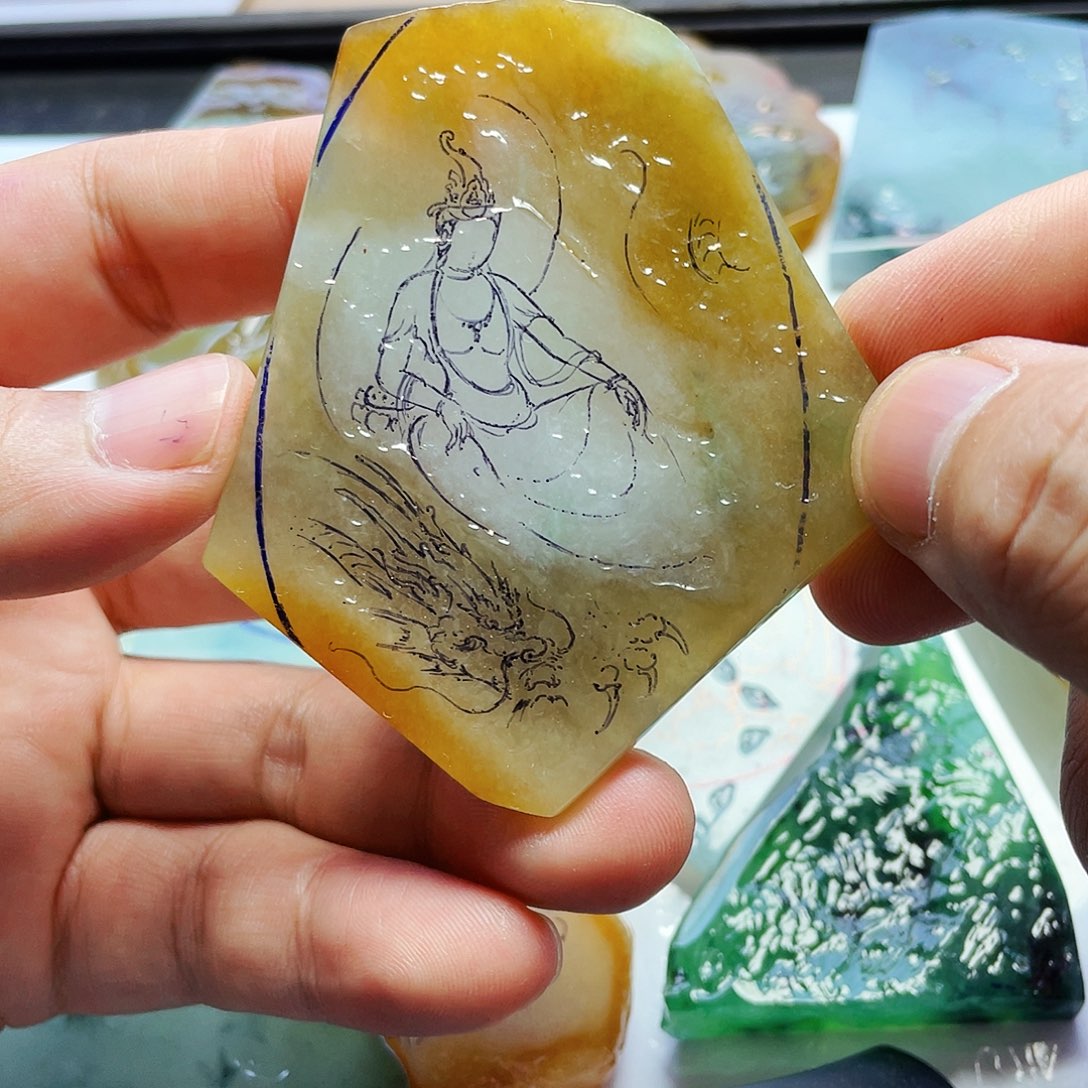 定制翡翠未镶嵌材料