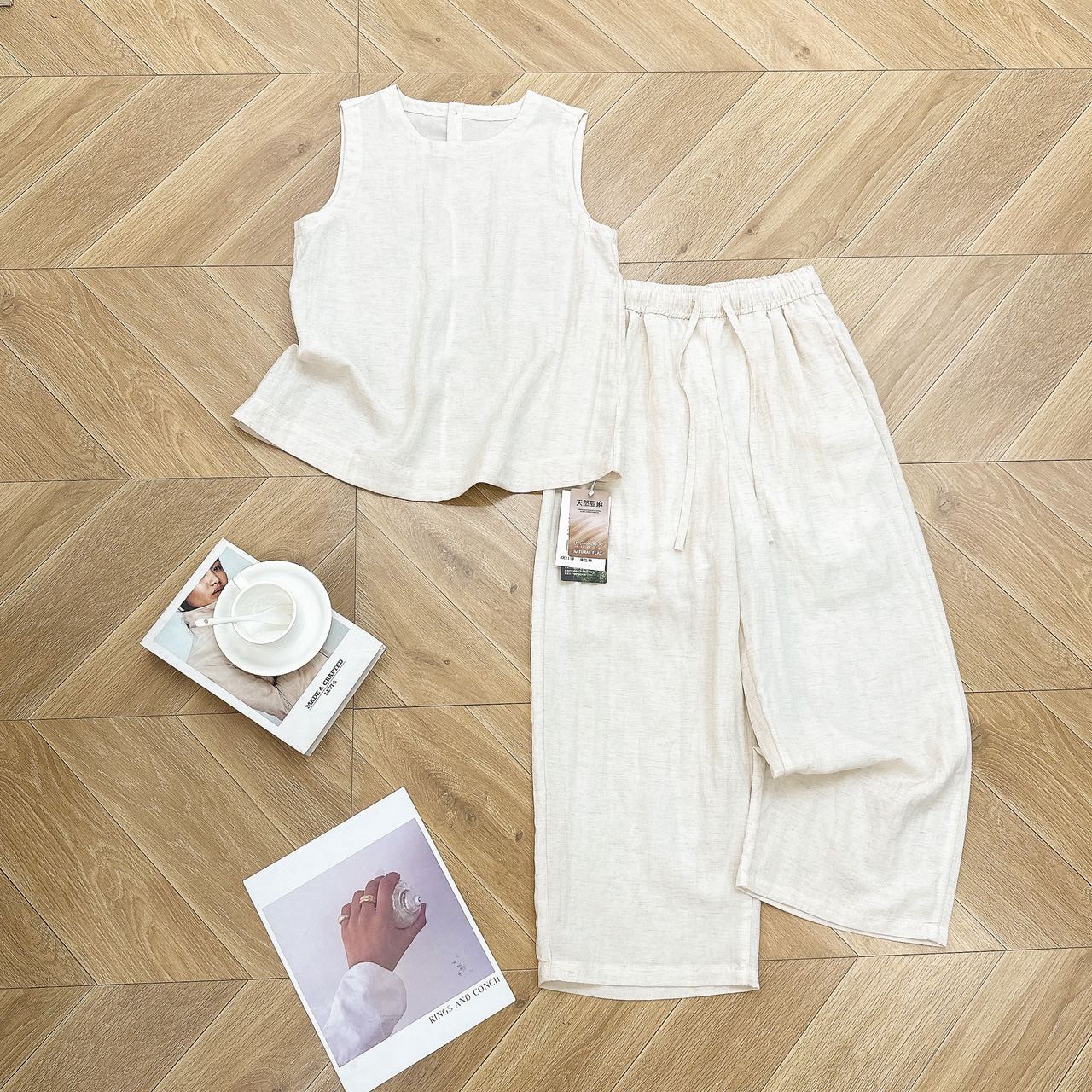 菲菲惊喜社“KX2119天丝亚麻套装