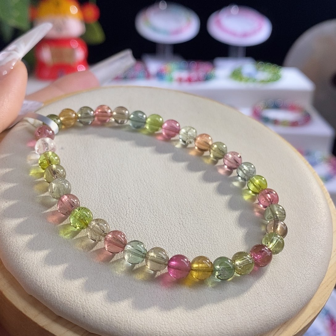 未镶嵌手链碧玺人鱼莫兰迪