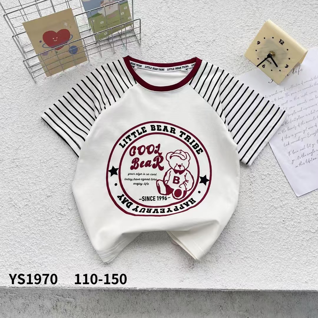 【淼淼妈】儿童夏季圆领短袖T恤1970