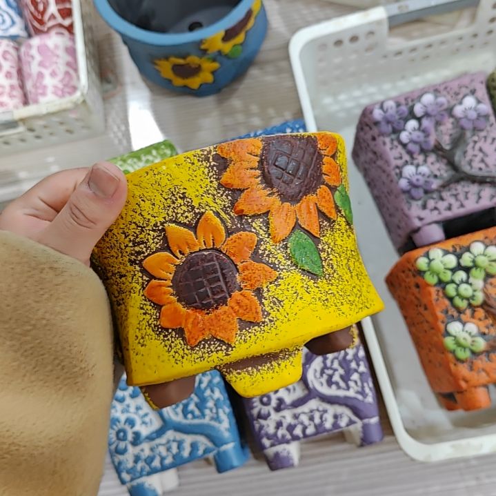 陶吸水透气的白陶花盆凑满12发货