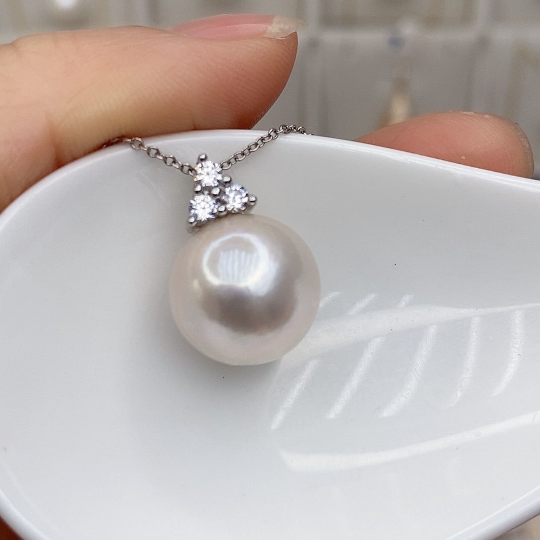 淡水珍珠颈饰银S925镶嵌