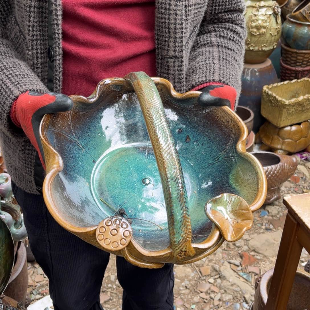 红陶高9口30无孔