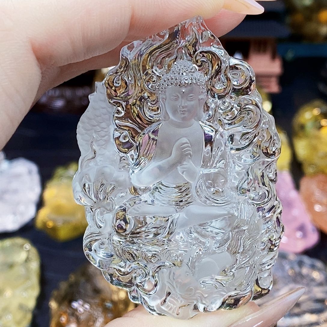 水晶颈饰未镶嵌老*精吊坠