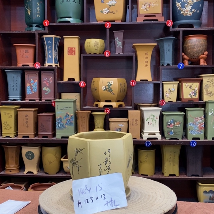 紫砂花盆紫砂花盆