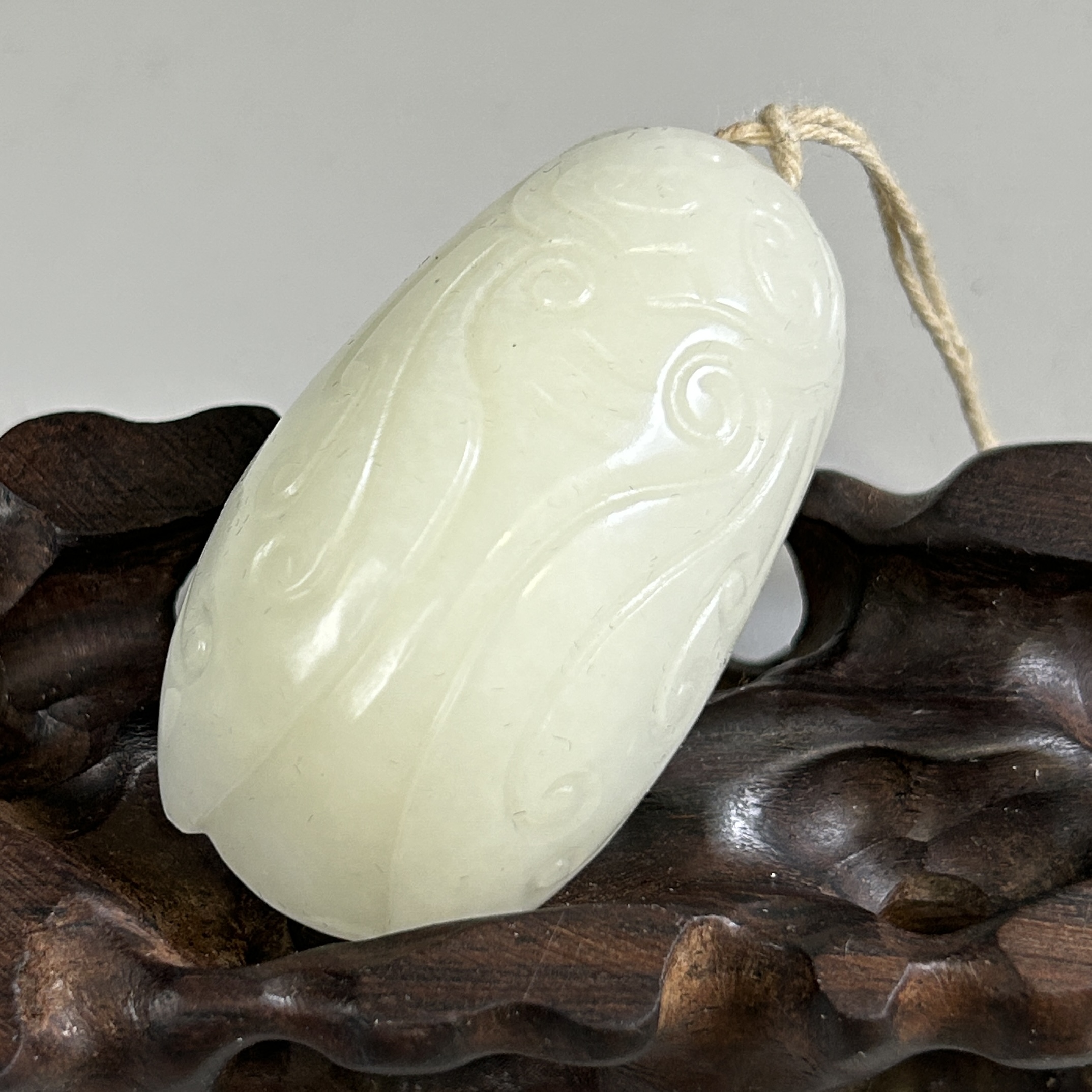 清代新疆和田玉挂件玉蝉3337