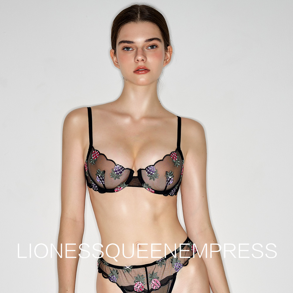 【海盐菠萝】法式美学内衣女士软钢圈上托超薄聚拢文胸性感内衣