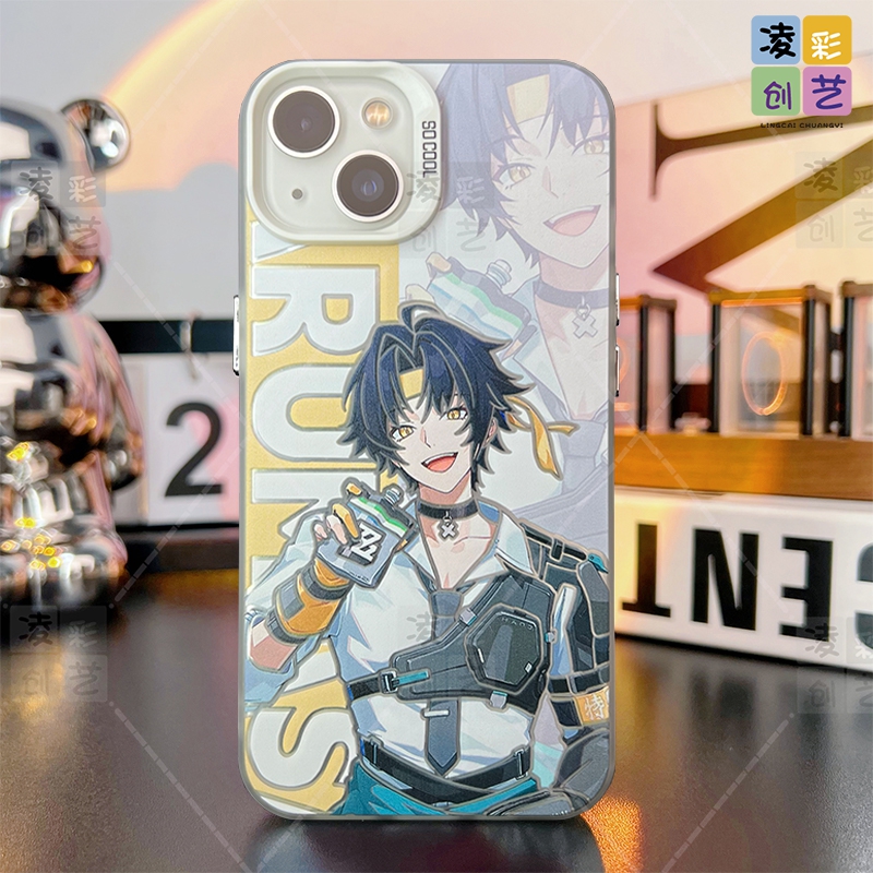 凌彩创艺适用于苹果华为小米15绝区零联动安比妮可大孔IMD彩银壳