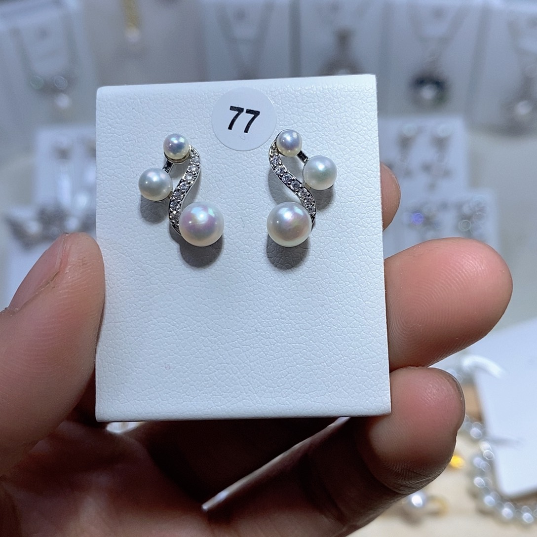 未镶嵌耳饰淡水珍珠