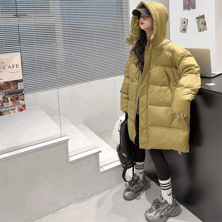 女童冬装羽绒服儿童新款白鸭绒中长款保暖冬季加厚洋气外套潮