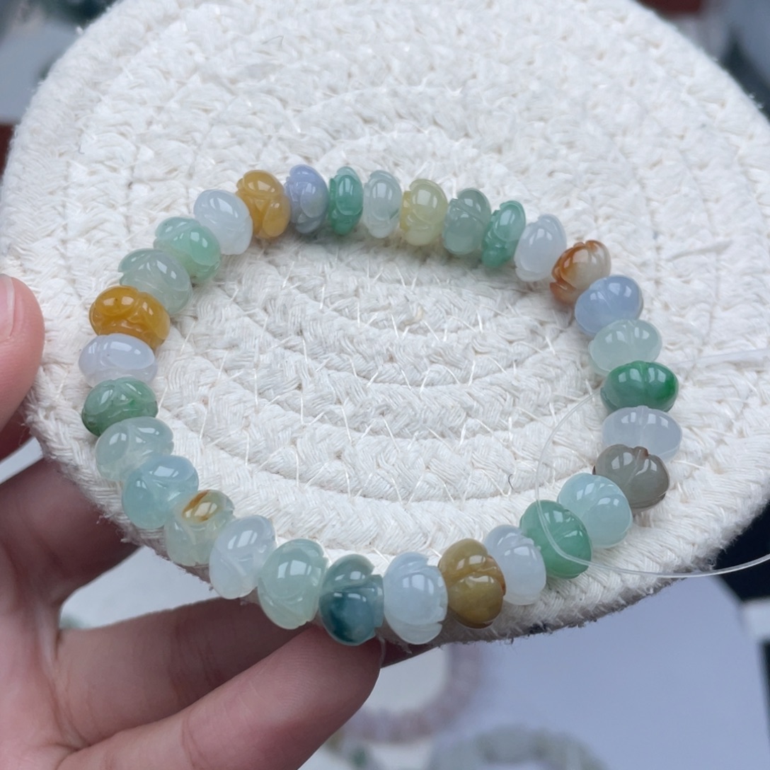 翡翠未镶嵌颈饰天然A货缅甸翡翠9.1mm