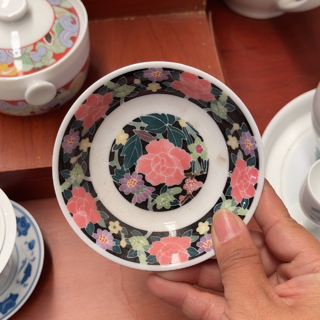 醴陵老厂瓷放漏福利手绘10厘米味碟