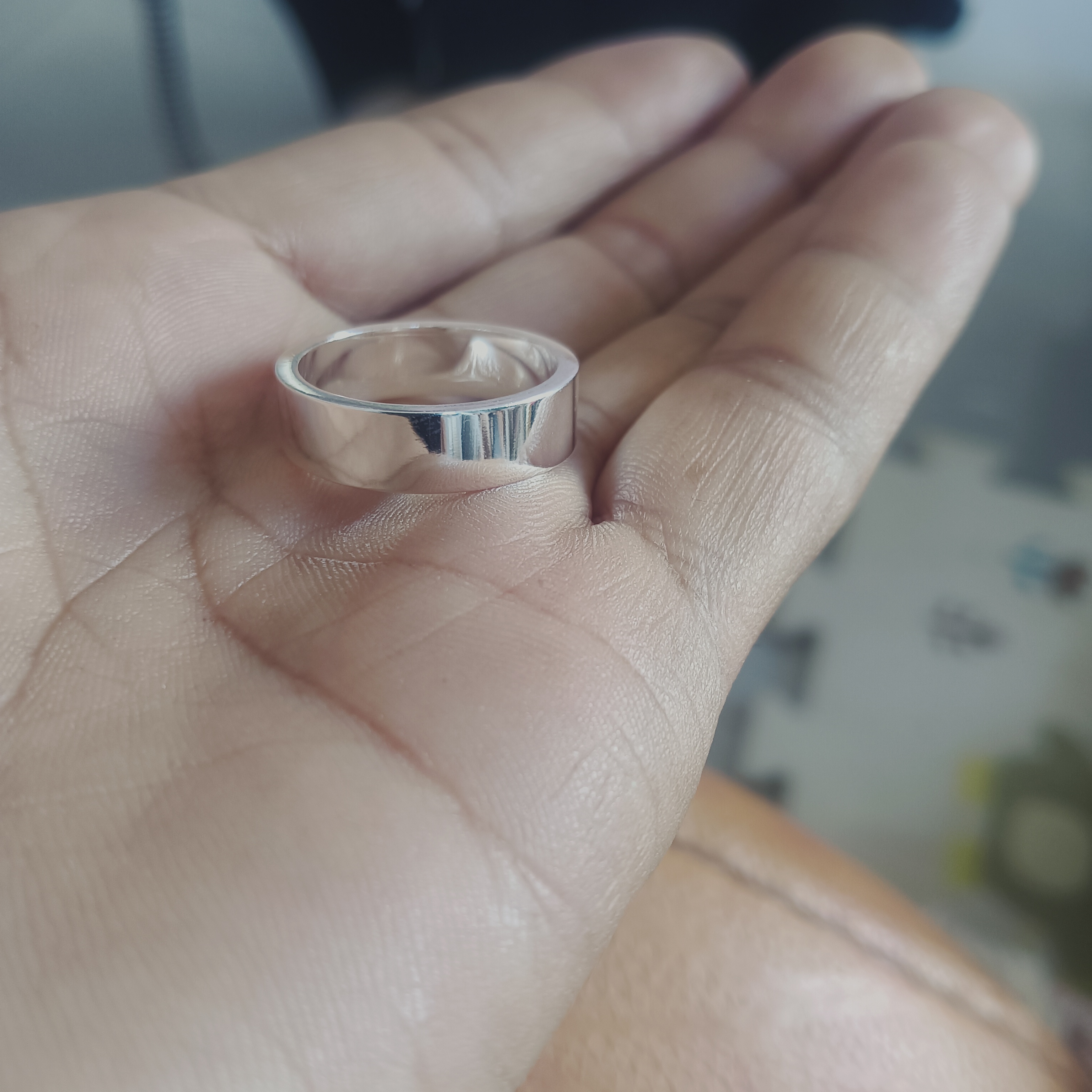 足银银制品 足银素圈戒指18#