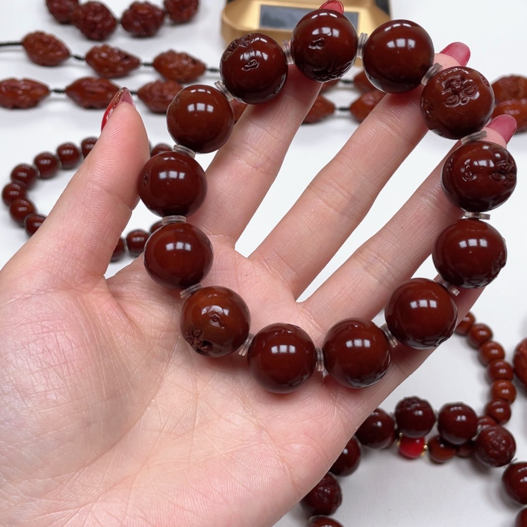 橄榄核手串等****！开心，