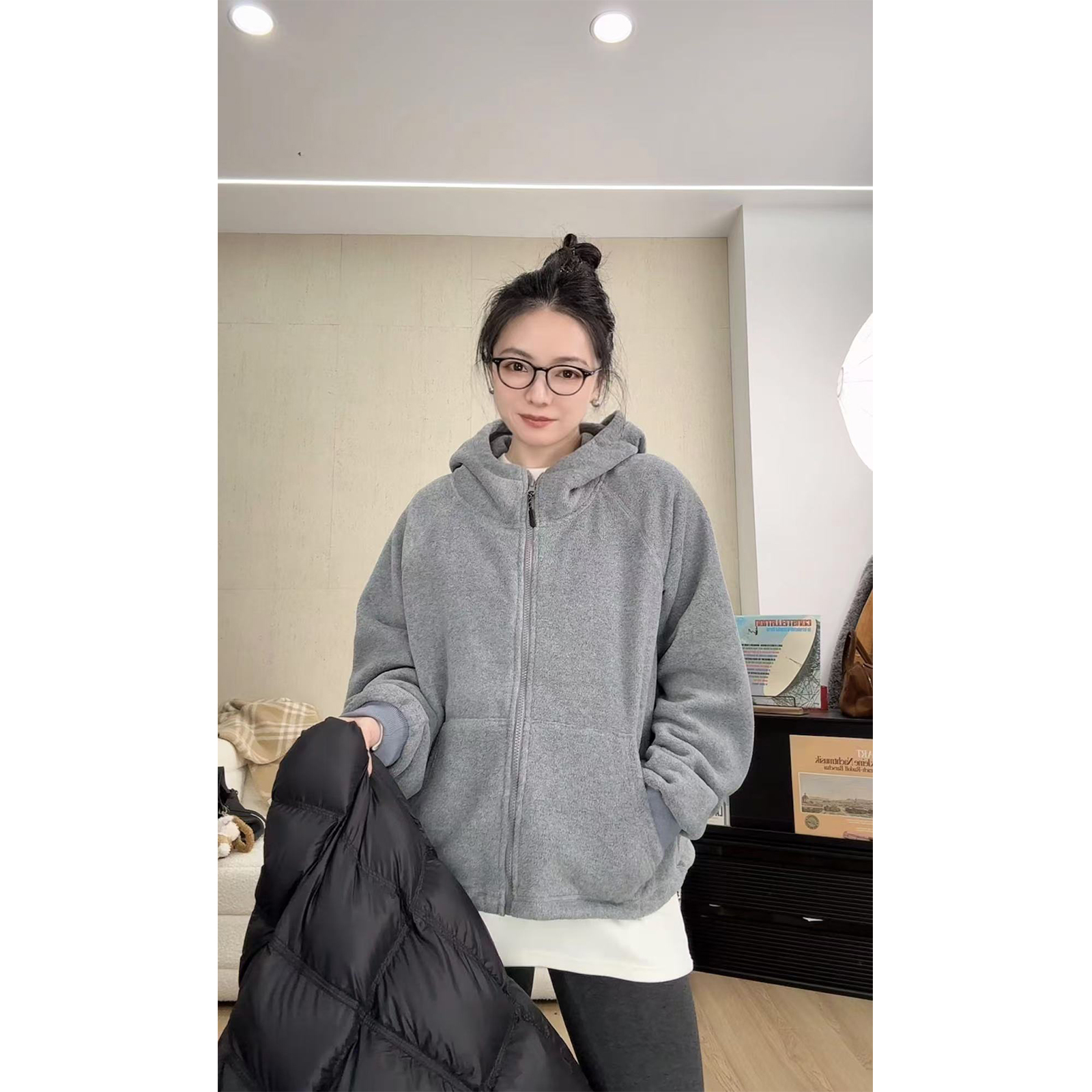 苏安家（上衣）｜零压挚爱卫衣 摇粒绒蓄热连帽卫衣外套（超轻不压身）