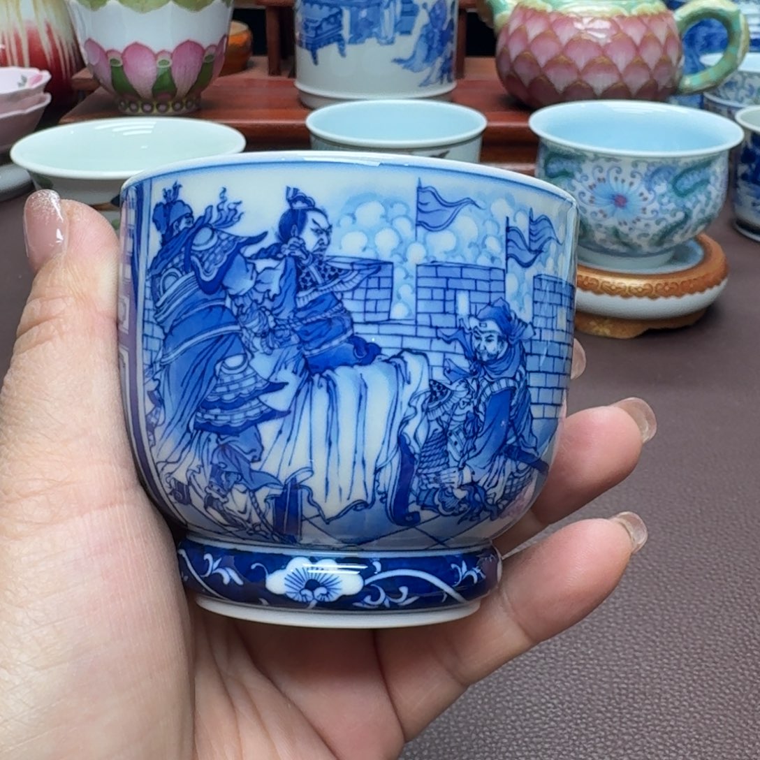 瓷片景德镇仿古手工制作精品展示