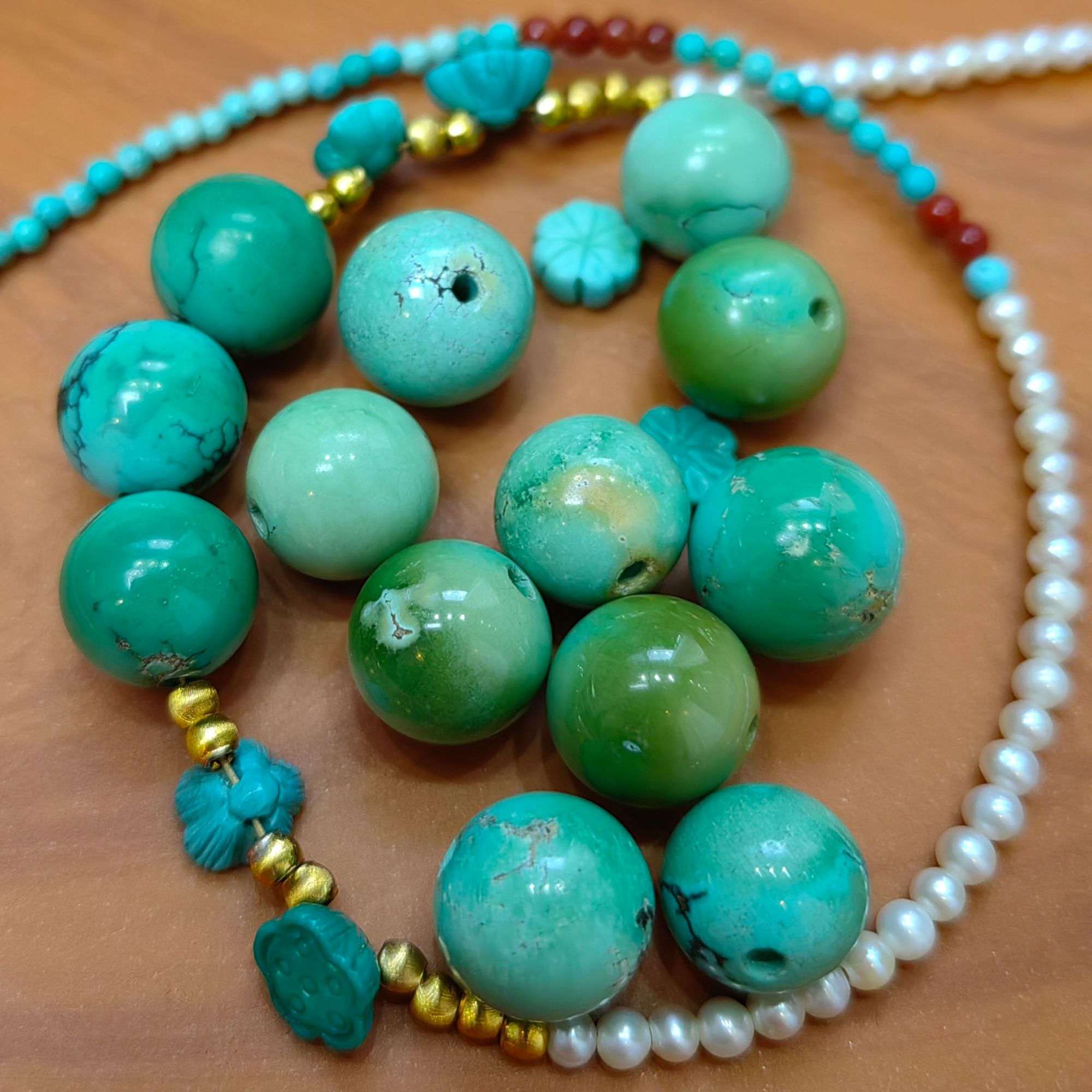 湖北原矿散珠DIY配饰隔片三通手串配饰小零件