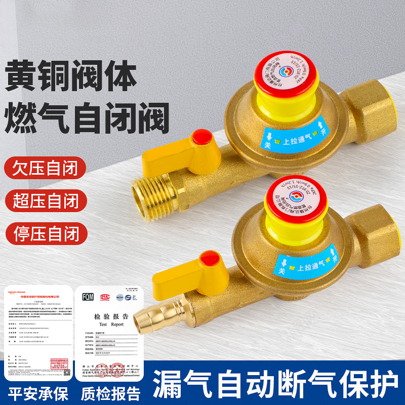 家用天然气管道纯铜自闭阀自动断气防漏超压安全阀门