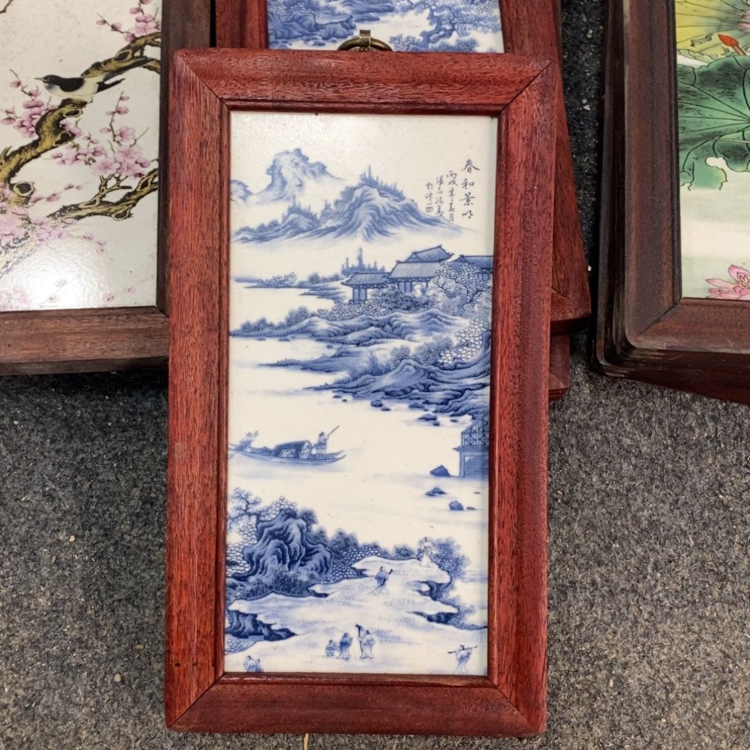 瓷30*16 景德镇瓷板画柴窑烧制