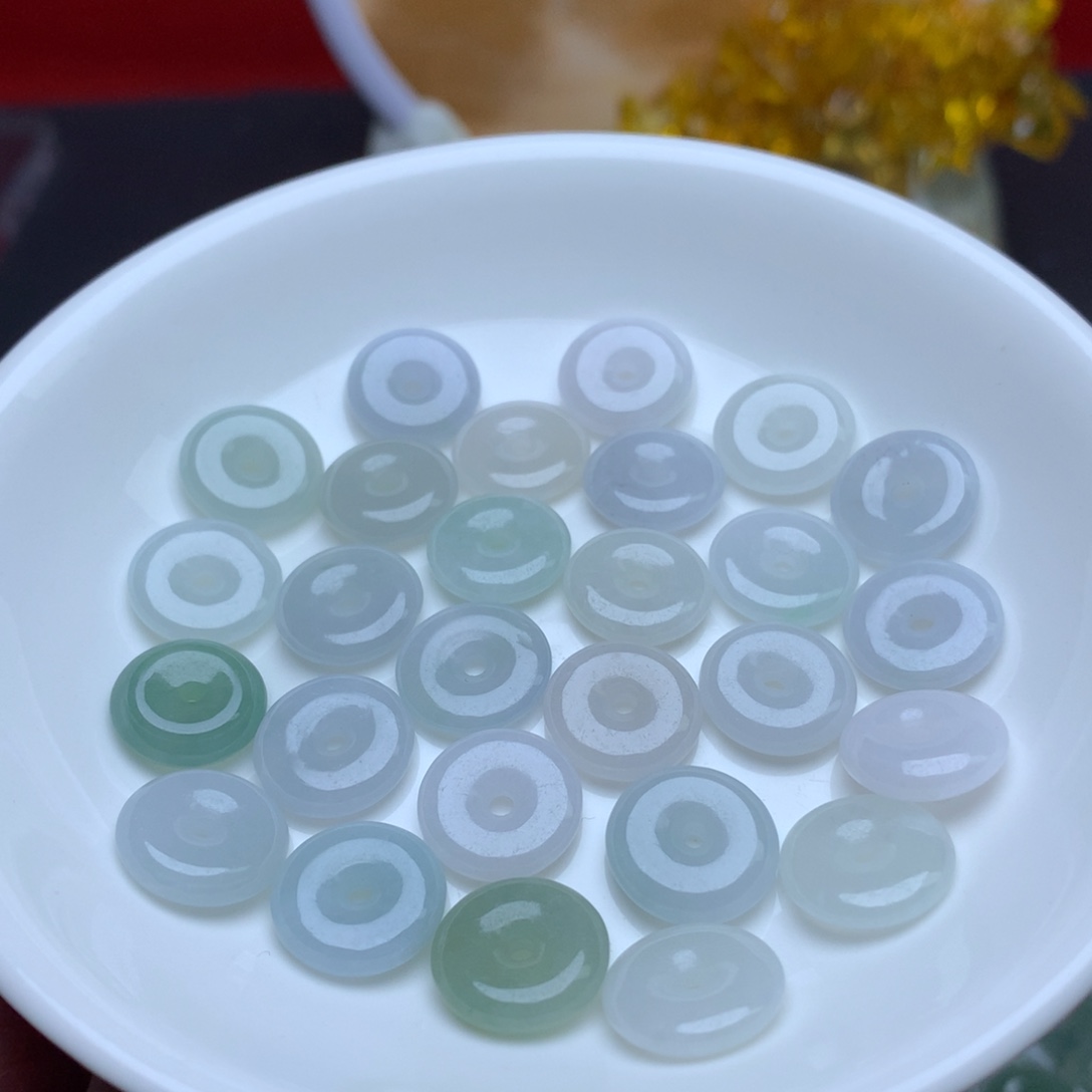 【闪购商品】翡翠手链未镶嵌卡12.7冰平安扣10个