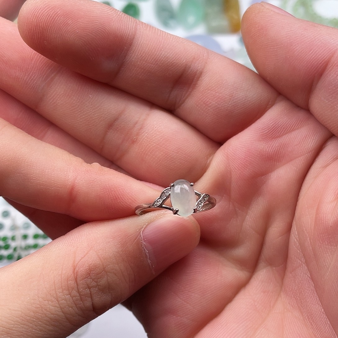 翡翠银S925镀金镶嵌颈饰