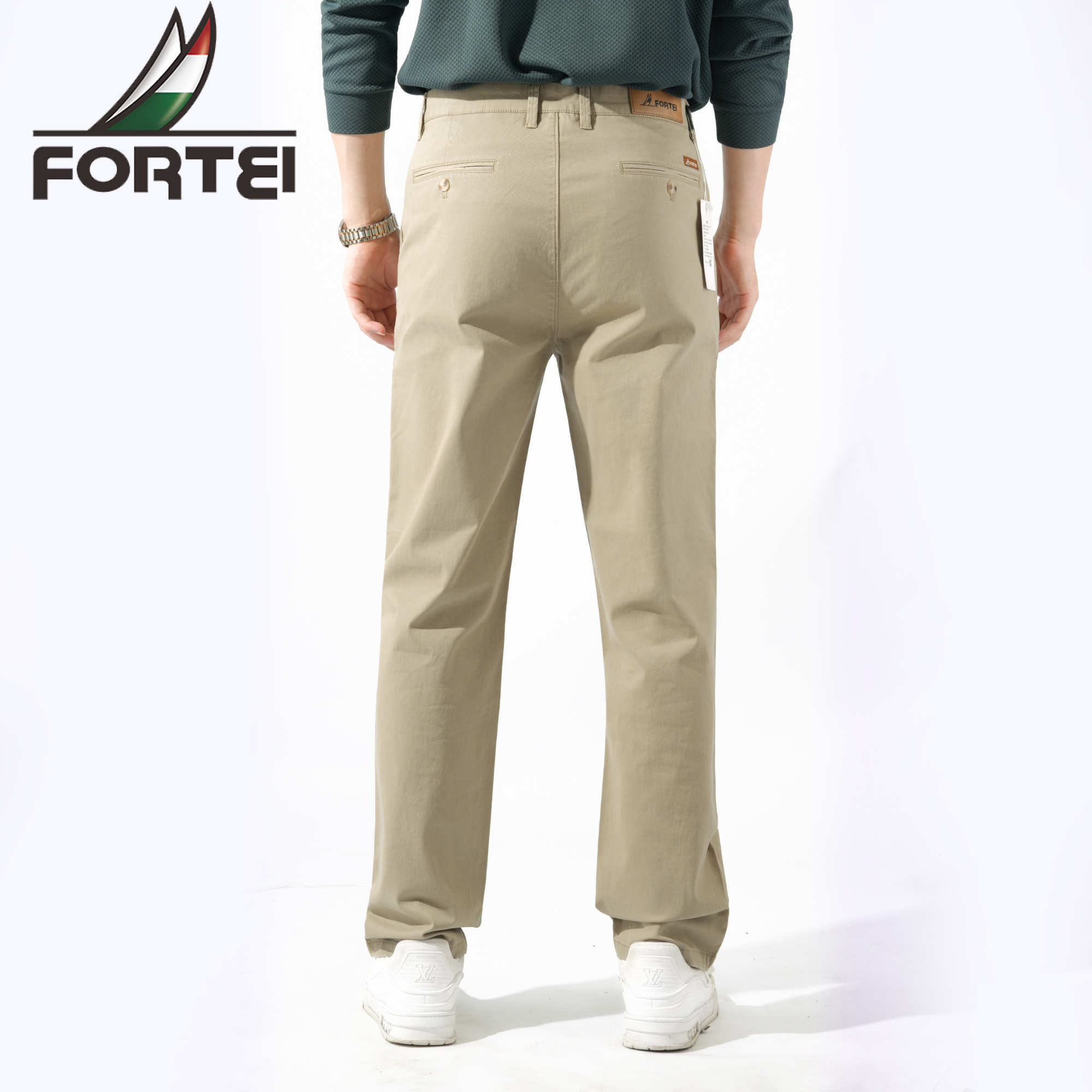 2号-【大直筒高腰宽松】休闲裤男款纯棉男士高腰裤子男春秋宽松