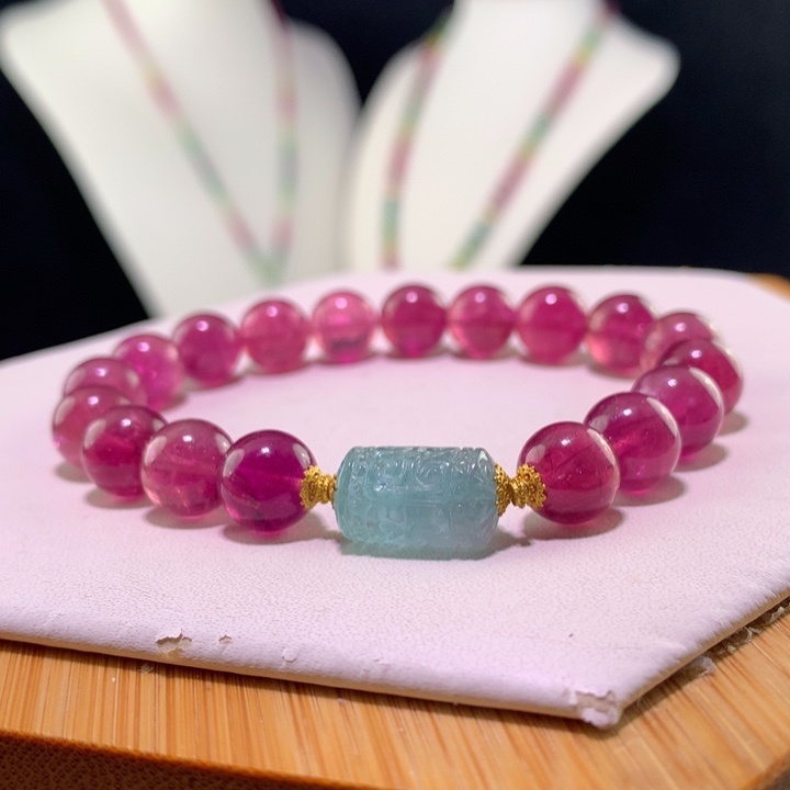 双色碧玺手链未镶嵌