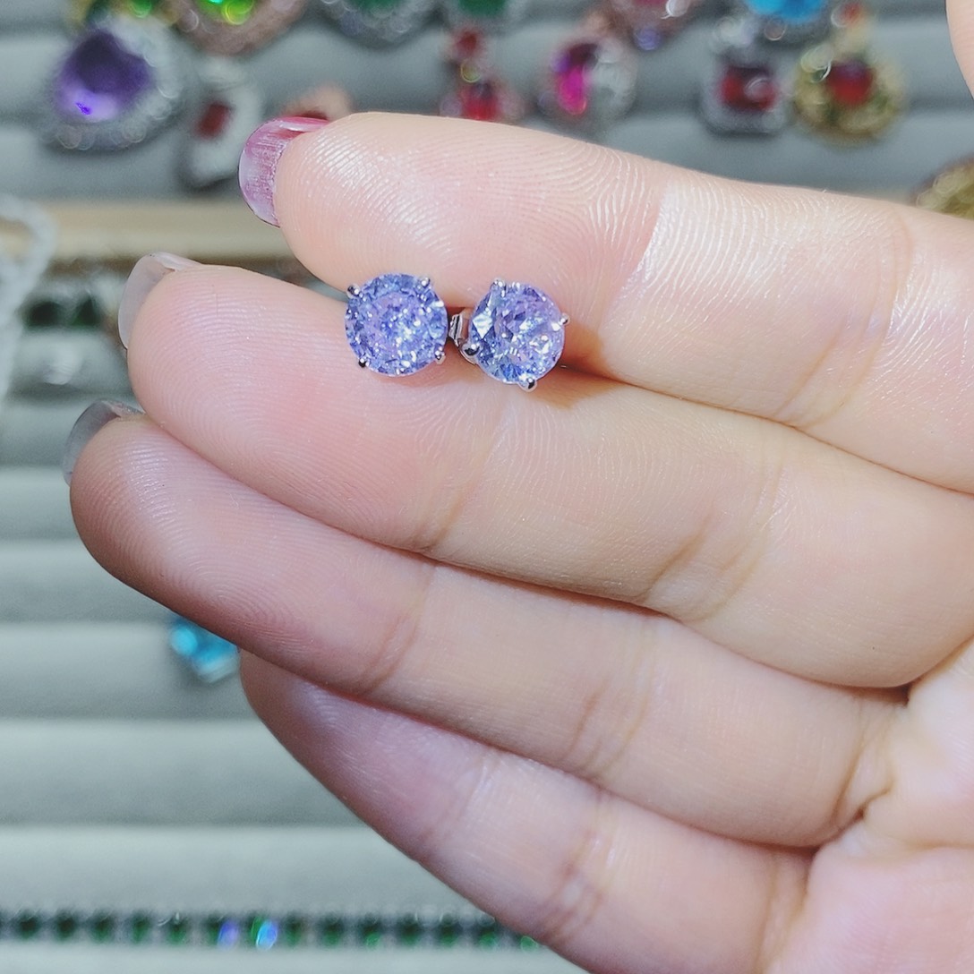 【闪购商品】托帕石耳饰银S925镶嵌