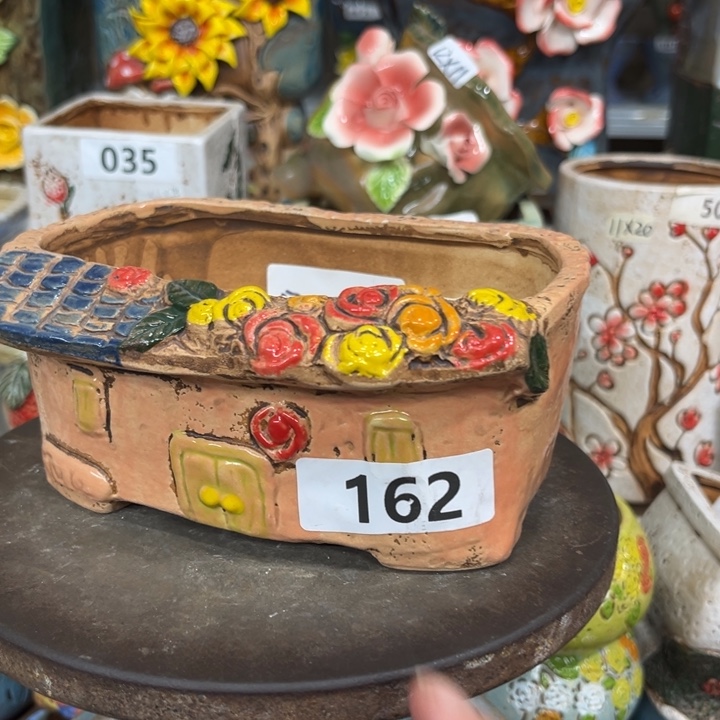 紫砂花盆粗陶材质多肉花盆