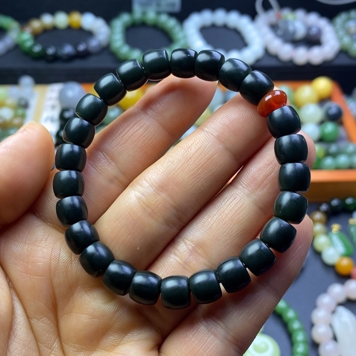 和田玉未镶嵌珠宝半成品青玉卡8