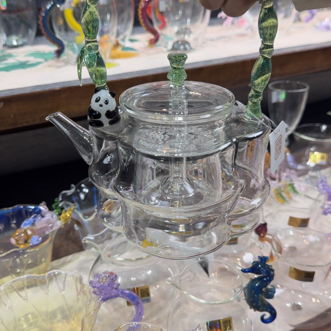 遇***茶晶焱熊猫煮茶壶一个
