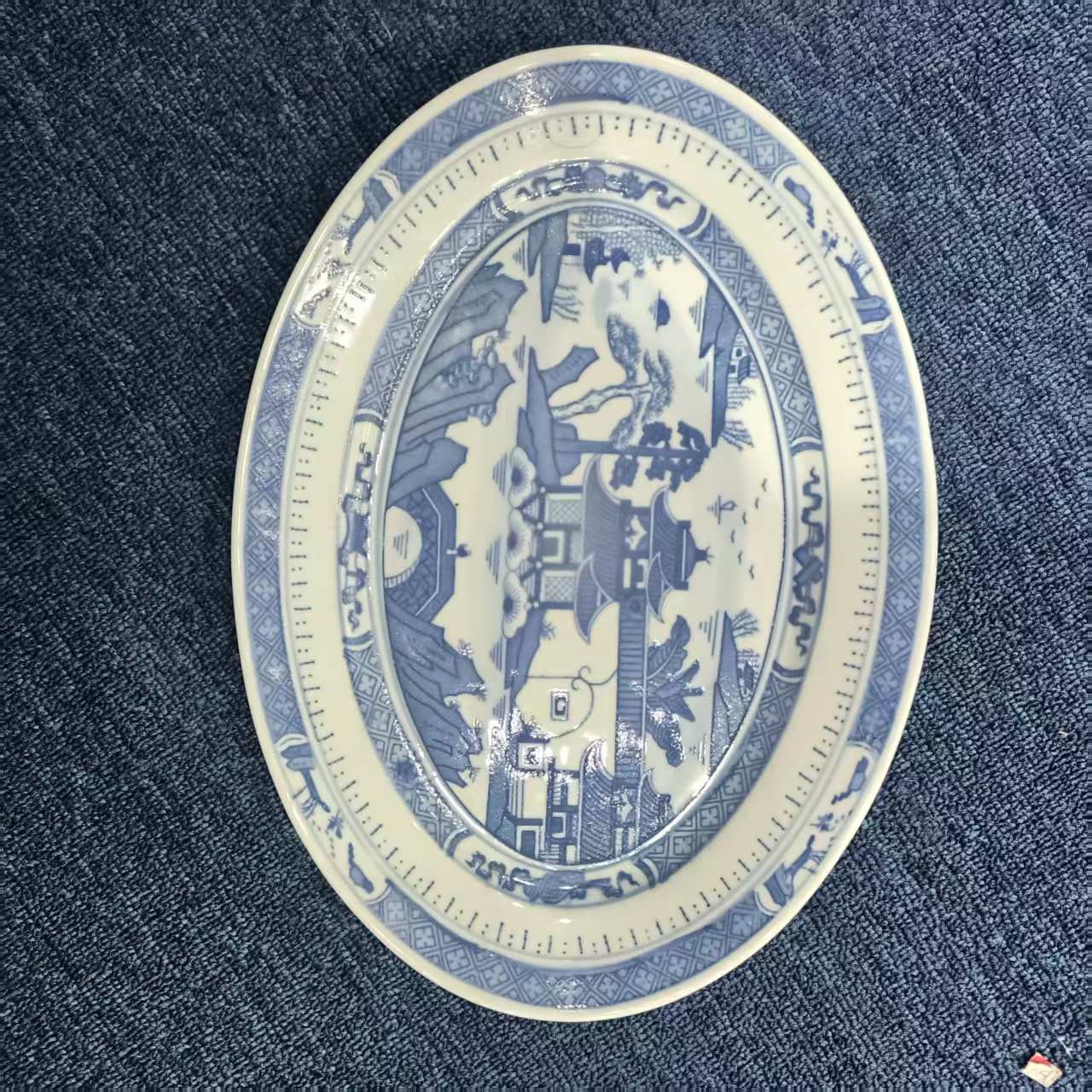 A5 青花梧桐长盘