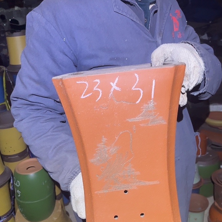 紫砂紫砂花盆和一