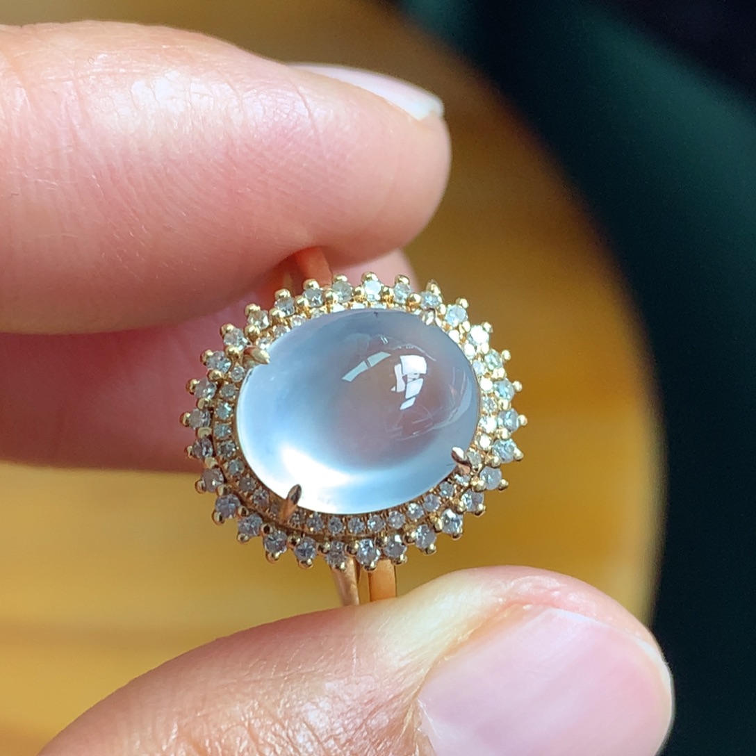 翡翠颈饰18K金镶嵌上新