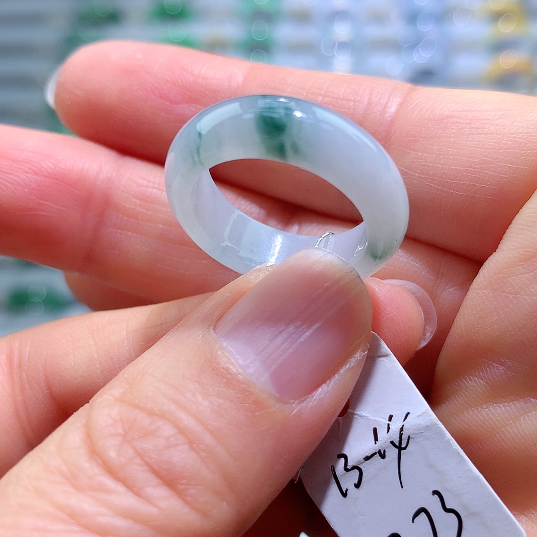 翡翠戒指未镶嵌13-14号